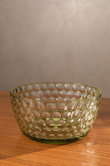 Saladeira Lapidada Círculos 25,3cm | Acrílico