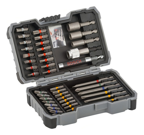 JOGO BITS PONTAS E SOQUETES KIT 43 PEÇAS BOSCH