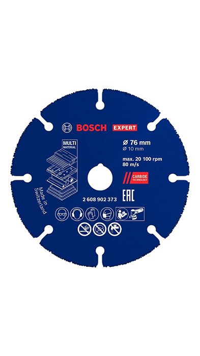 Disco EXPERT Carbide Multi Wheel 76mm Bosch multimateriais