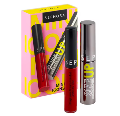 Kit Sephora Mini Icons – Batom Líquido + Máscara de Cílios