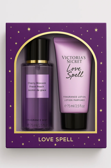 Kit Victoria’s Secret Love Spell – Fragrance Mist + Loção (2x75ml)