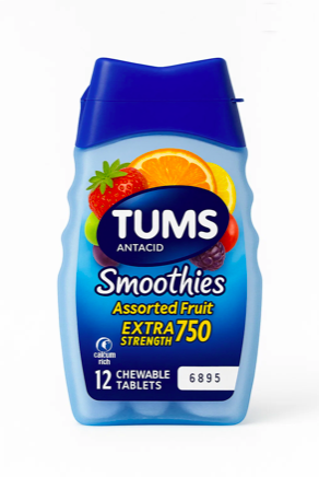 TUMS Smoothies Antacid Extra Strength 750 – 12 Tabletes Mastigáveis