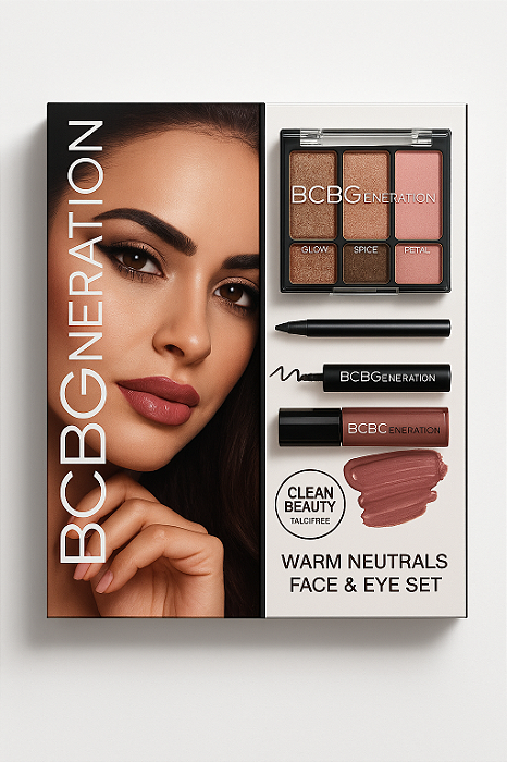 Kit BCBG Generation Warm Neutrals Face & Eye Set – Edição Completa para Olhos e Rosto
