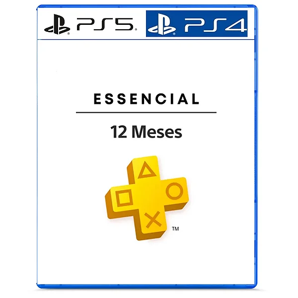 Playstation Plus 12 Meses Essencial ps4 e ps5 Mídia Digital