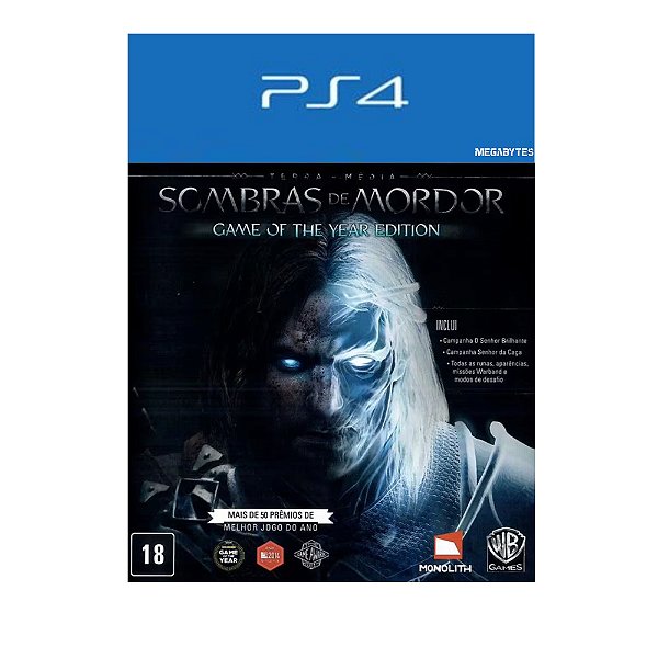 Terra-média Sombras de Mordor Edição Jogo do Ano PS4 Mídia Digital