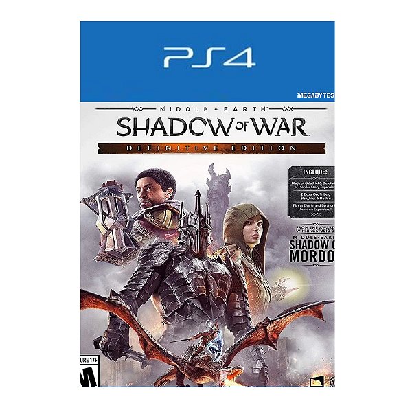 Terra média Sombras da Guerra Edição Definitiva Ps4 Mídia Digital