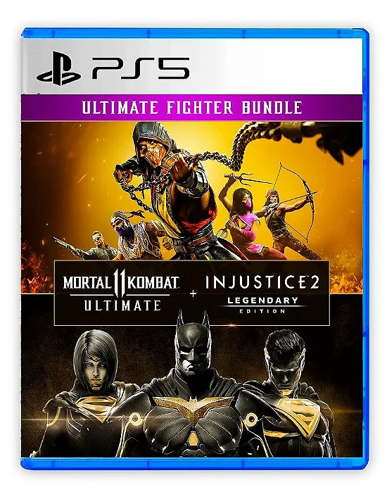 Pacote Mortal Kombat 11 Ultimate + Injustice 2 Ed. Lendária PS5 Mídia Digital