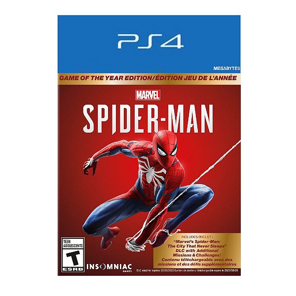 Marvel's Spider-Man Game of the Year Edition PS4 Mídia Digital