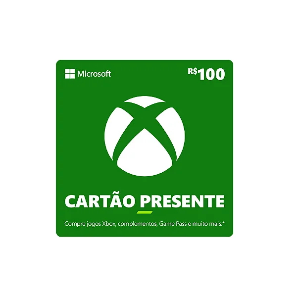 Xbox – Cartão Presente R$ 100 Reais