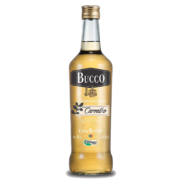 Cachaça envelhecida Carvalho Casa Bucco 700ml