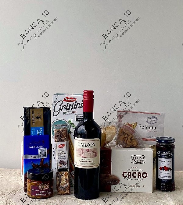 Cesta Verona - Vinho tinto Garzón Tannat de corte