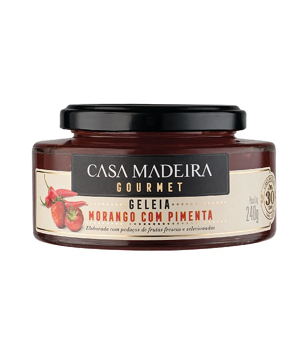 Geleia morango com pimenta Casa Madeira