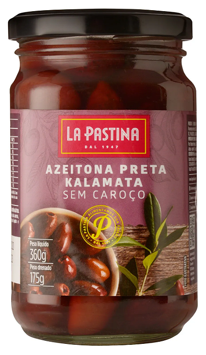 La Pastina Azeitona Preta Kalamata sem Caroço - 360g