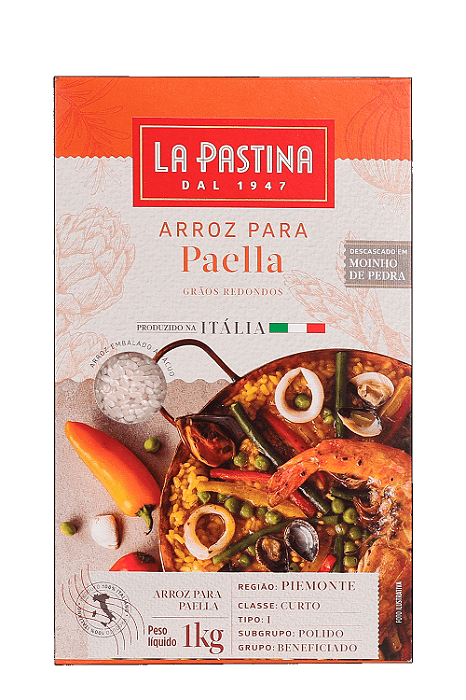 Arroz para Paella Grãos Redondos La Pastina - 1Kg
