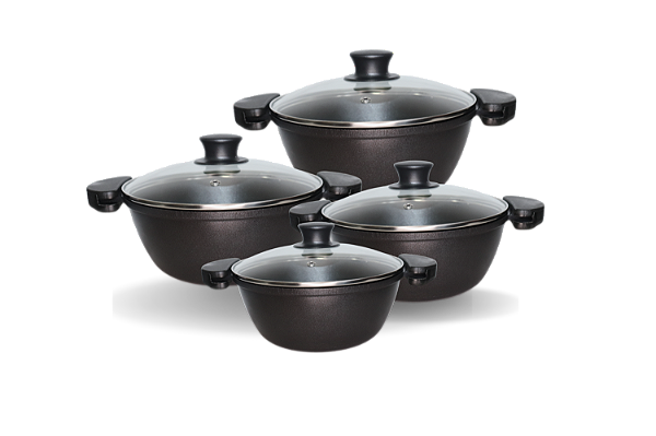 CONJUNTO DE PANELAS GULÊ ALUMINIO FUNDIDO REVESTIMENTO CERÂMICO