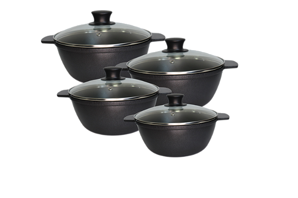 CONJUNTO PANELAS RETRÔ ALUMINIO 4 PECAS GULE