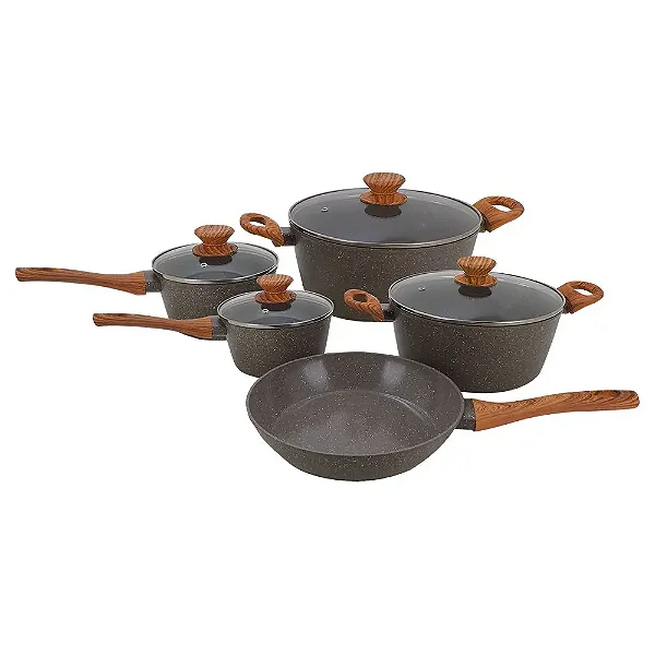 JODO DE 5 PANELAS ANTIADERENTE LINHA GRAFITO COOK MIMO STYLE