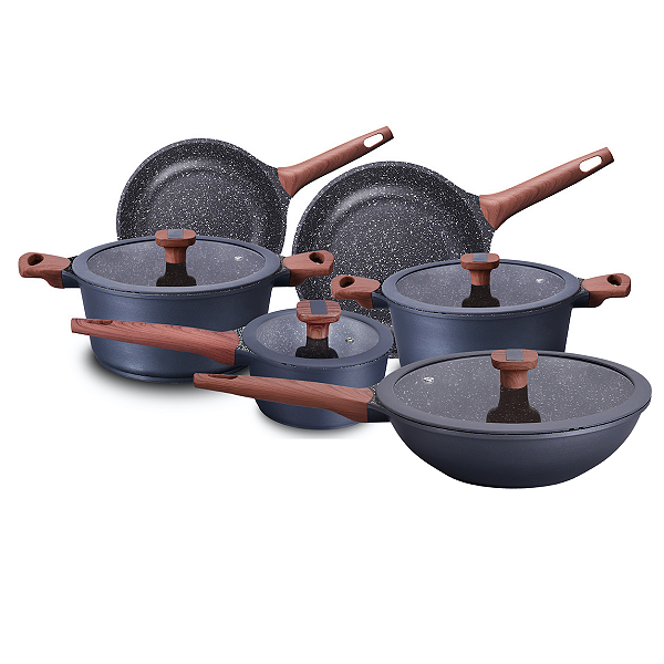 CONJUNTO 6 PEÇAS LINHA TITANIUM MTA WOK CERAMICO MARIAMARIAS
