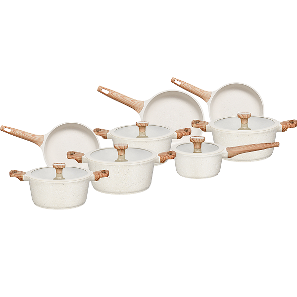 CONJUNTO 8 PEÇAS MTA TITANIUM NATURAL REVESTIMENTO CERAMICO