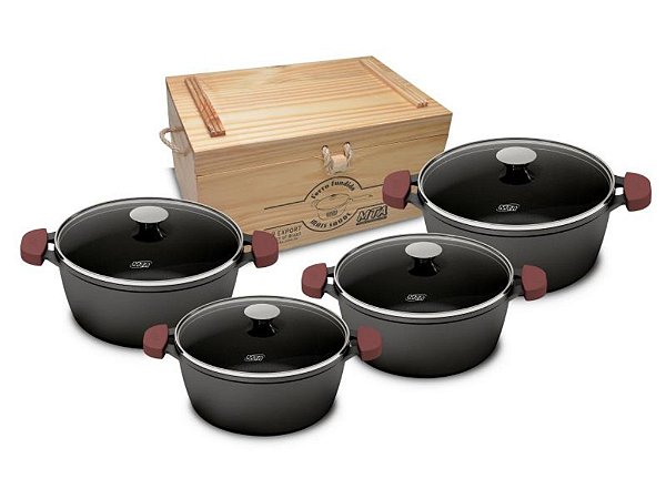 CONJUNTO DE PANELA DE FERRO FUNDIDO MTA FORNO E FOGAO 8650