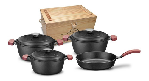 CONJUNTO DE PANELA DE FERRO FUNDIDO MTA FORNO FOGÃO 8419