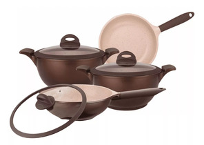 CONJUNTO DE PANELA LINHA BELGA MTA FORNO FOGÃO 4 PEÇAS