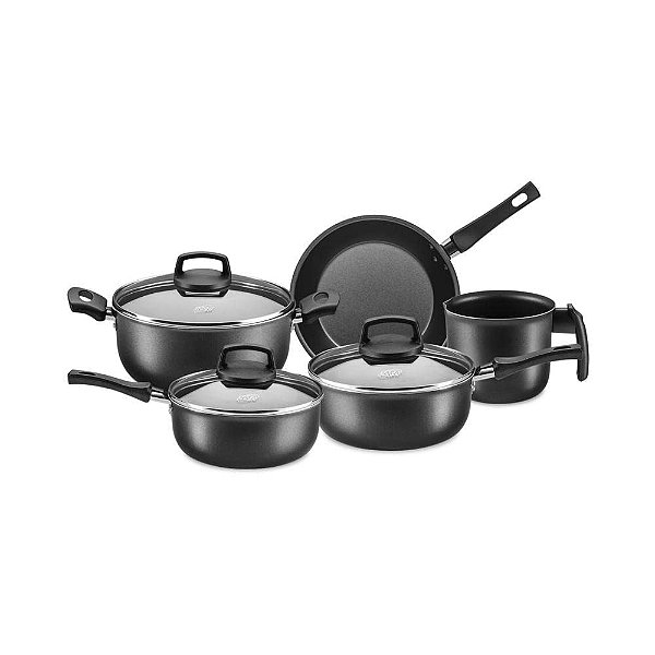 CONJUNTO DE PANELAS LINHA SAFIRA MTA GRAFITE 5 PEÇAS