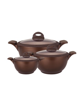 CONJUNTO PANELAS BELGA MTA CERAMICO ANTIADERENTE 3 CAÇAROLAS