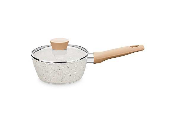 PANELA 18CM MTA LINHA CARMELA VANILLA 1,8L REVESTIMENTO CERÂMICO