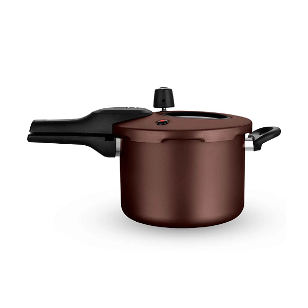 PANELA DE PRESSÃO ANTIADERENTE FECHAMENTO EXTERNO MTA 4,5 LITROS CHOCOLATE 6603