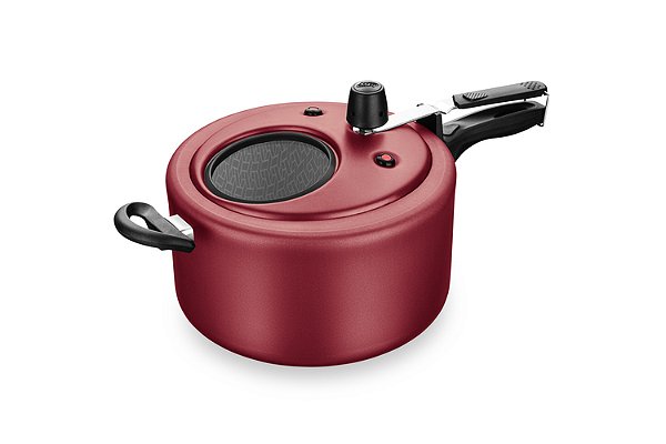 PANELA DE PRESSÃO SUPERIOR MTA COM VISOR CEREJA 8,0 LITROS