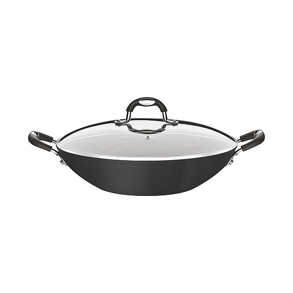 WOK 32CM 4,5L MONACO INDUCAO PRETO - ALUMINIO COM REVESTIMENTO ANTIADERENTE