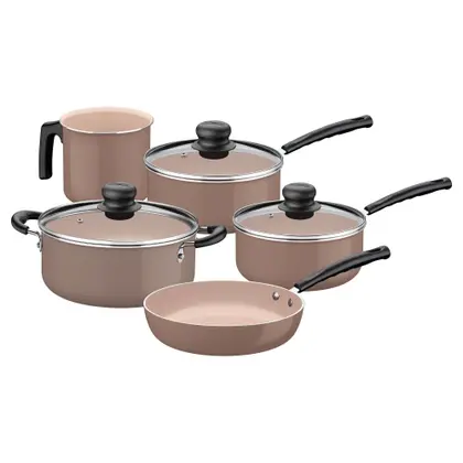 CONJUNTO DE PANELAS TRAMONTINA CAPUCCINO 5 PEÇAS CERÂMICO