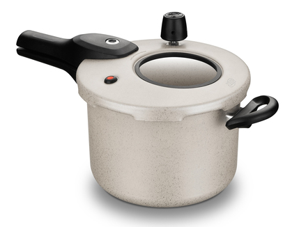 PANELA DE PRESSÃO VISOR MTA FECHAMENTO EXTERNO BAUNILHA 4,5 LITROS