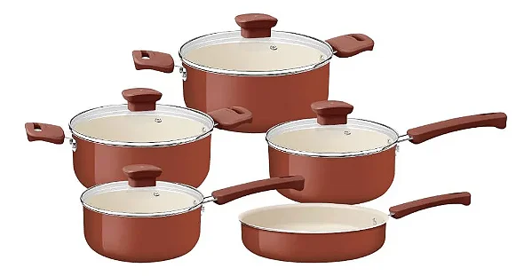 JOGO PANELAS VERONESE TRAMONTINA REVESTIMENTO CERAMICO