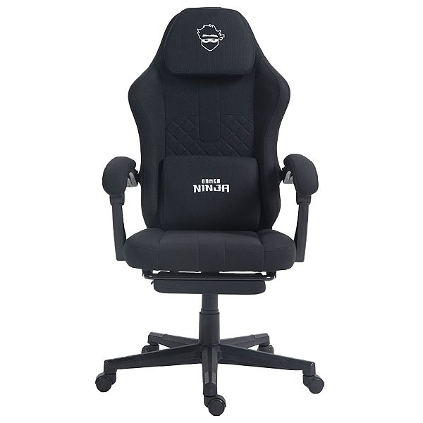 Cadeira Gamer Ninja Mizu, Reclinável, com massageador de lombar, Preta