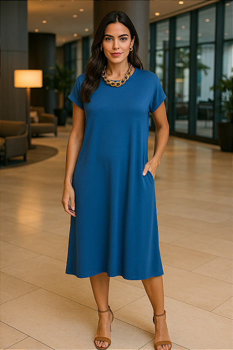 Vestido Azul Básico