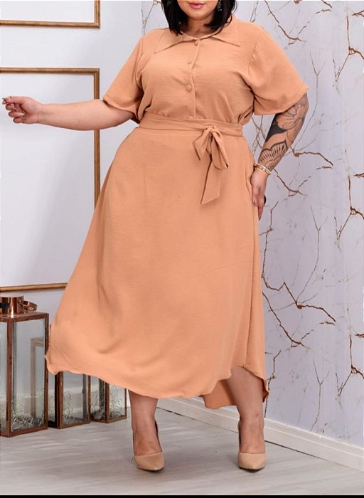 Vestido Chemise Pêssego
