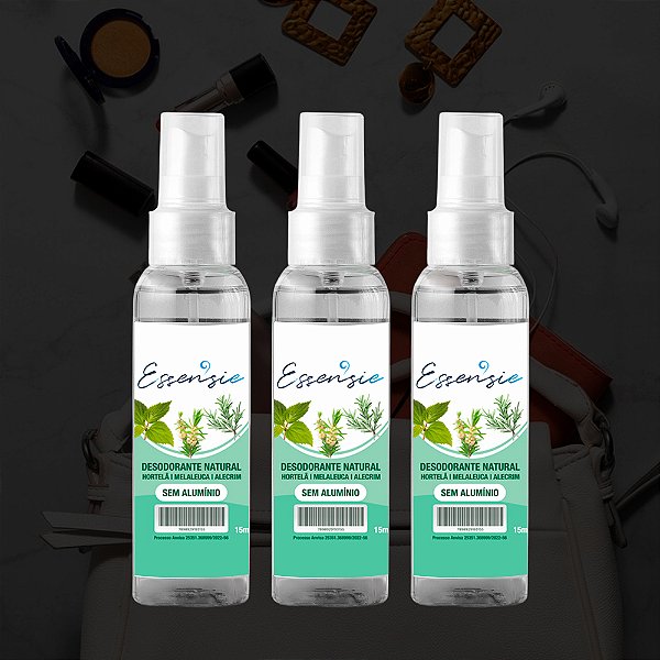 03 Desodorantes Naturais 0% Alumínio 15ml