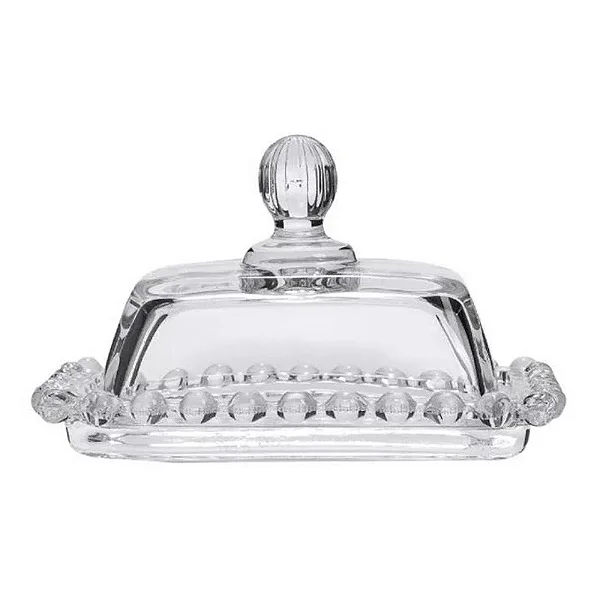 Manteigueira de Cristal Pearl 14cm x 9cm x 8cm - Wolff