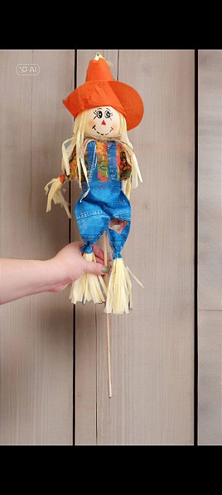 Boneco Espantalho de São João no Palito - 62 cm