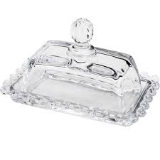 Manteigueira de Cristal Pearl 11cm x 7cm x 7cm - Wolff