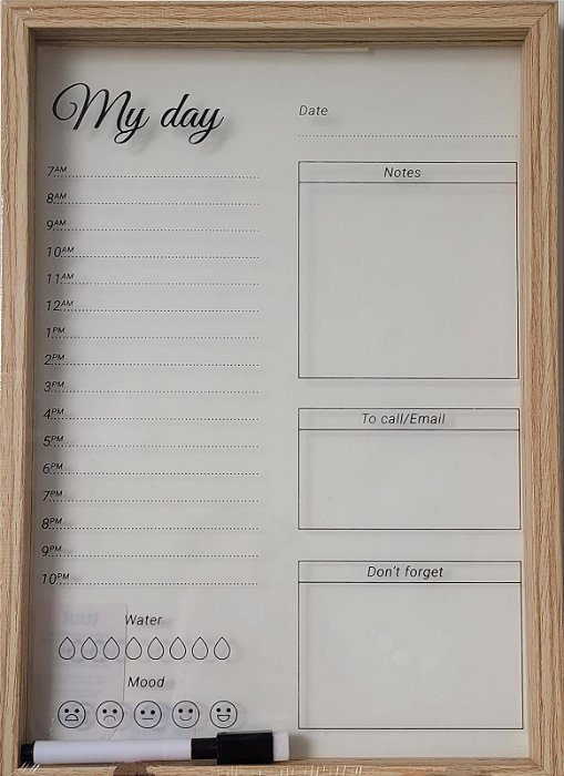 Quadro Lousa Planner Transparente com Caneta - Tuut