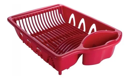 Escorredor de Louça Vermelho - Plasútil