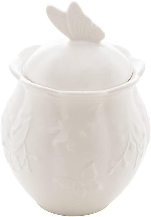 Açucareiro de Porcelana New Bone Butterfly Flower - LYOR