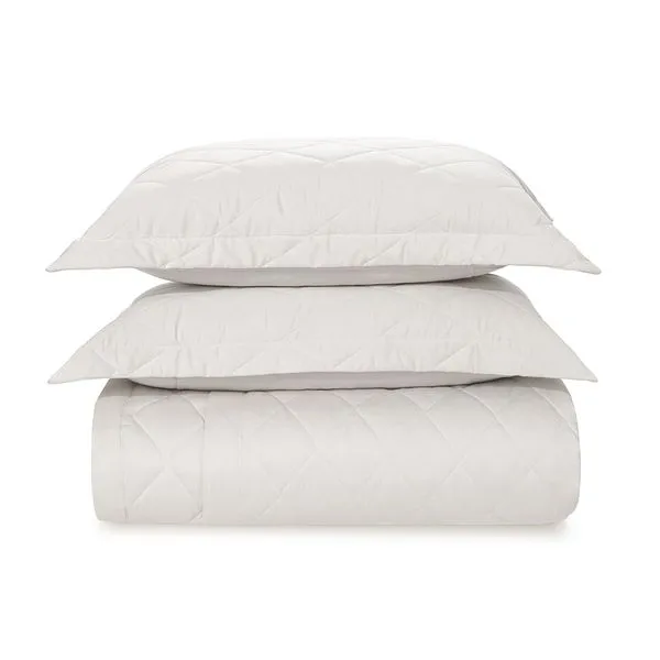 Jogo de Colcha Bossa Branco 3 Peças King - KARSTEN