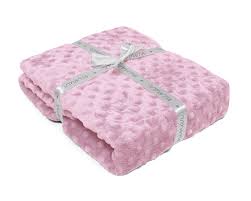 Manta Bebê Microfibra Texturizada Rosa Talco 90cm x 1,10 - ATLÂNTICA