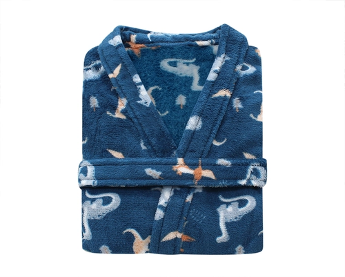Roupão Kids Microfibra Soft Azul Marinho 8/10 - ATLÂNTICA