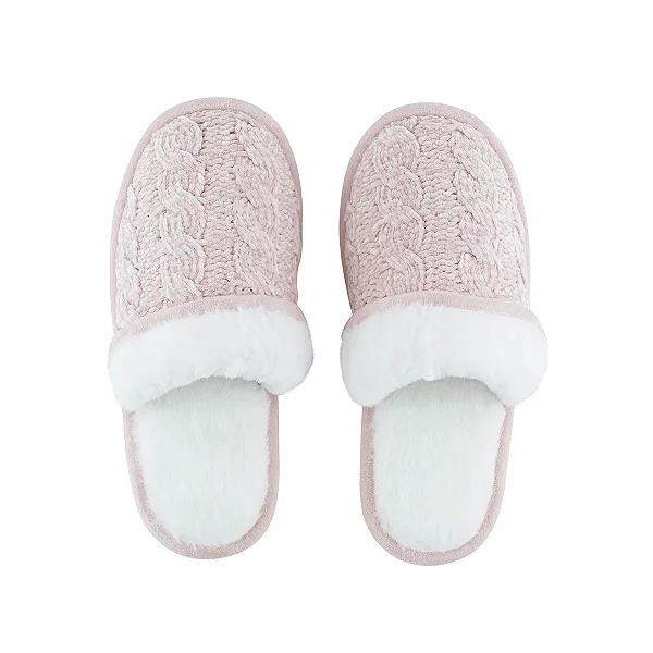 Pantufa Feminina Trico Rosa Escuro 40/41 - JOLITEX