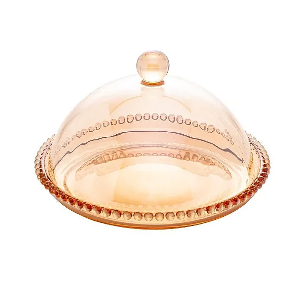 Queijeira Cristal Pearl Âmbar 20x12cm - WOLFF